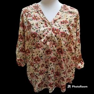 Floral flow-y boho plus size top from Torrid, sz 1 (1X)